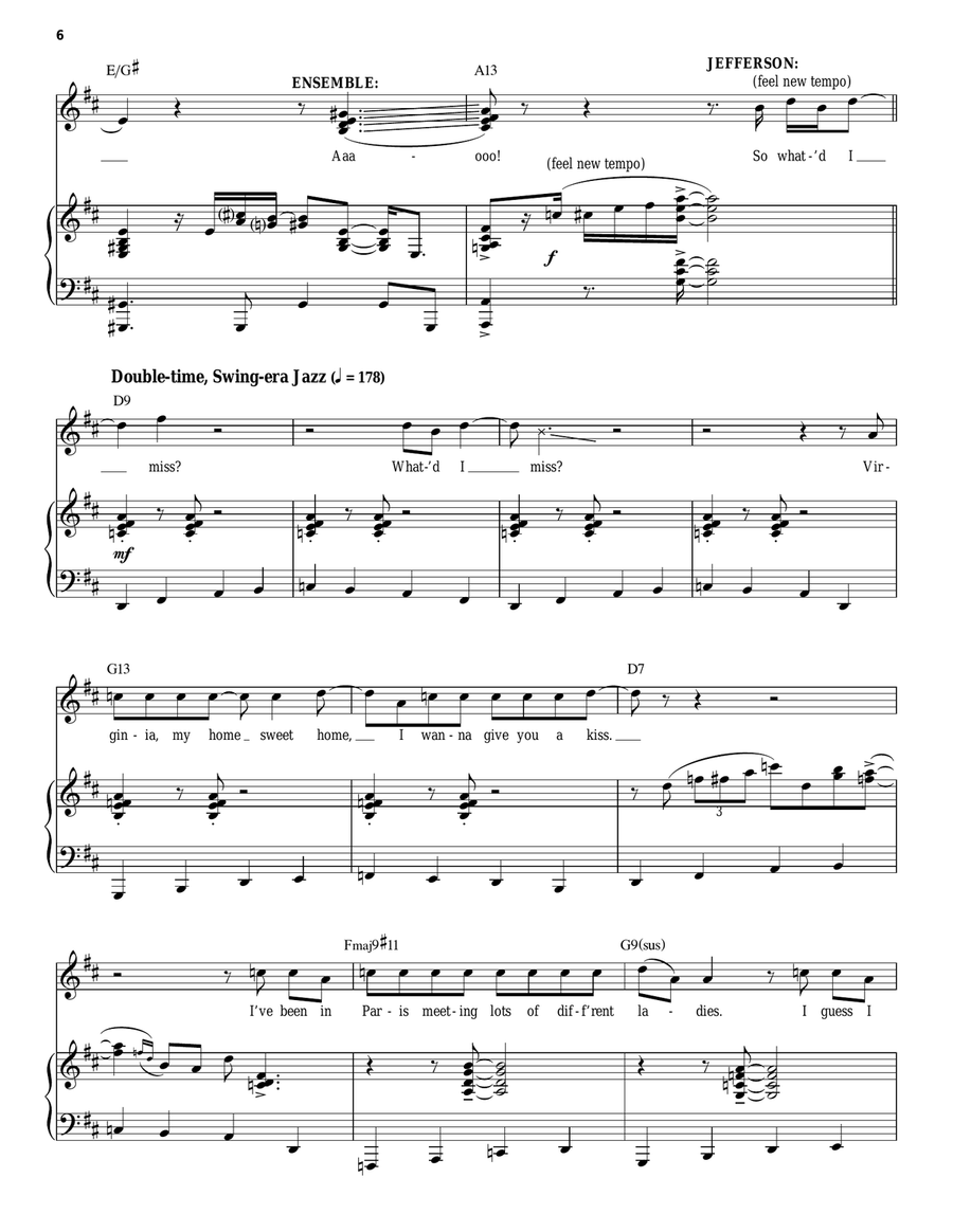 What'd I Miss (from Hamilton) Piano, Vocal scores gallery preview page 6