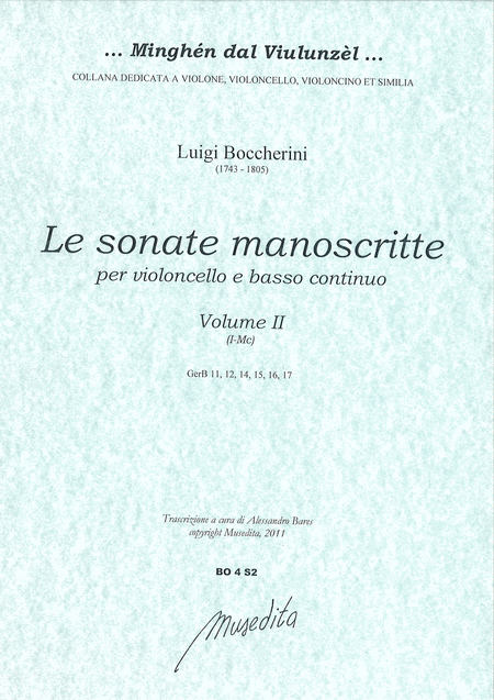 6 Cello Manuscript Sonatas (vol.II)(I-Mc)