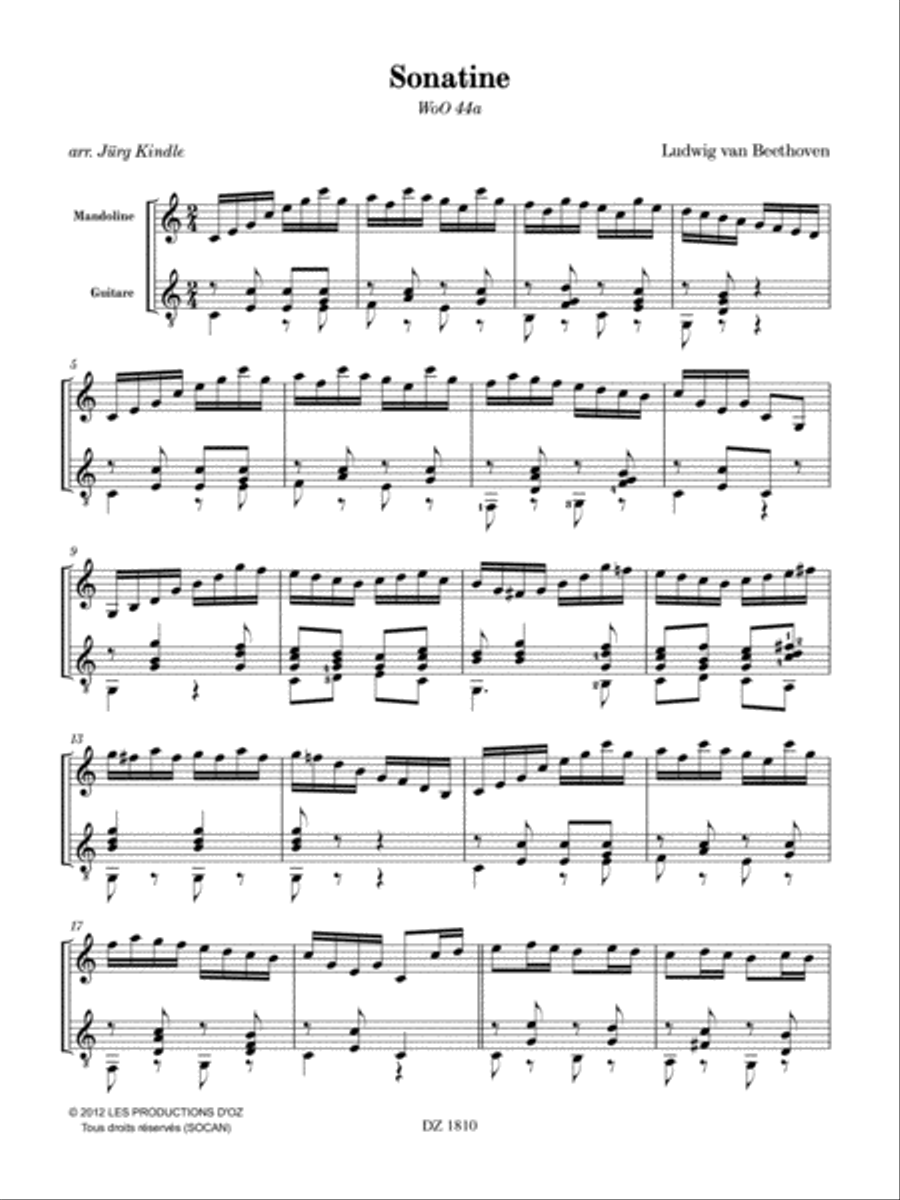 Sonatine 44a Sonatine 44a Classical Guitar scores gallery preview page 2