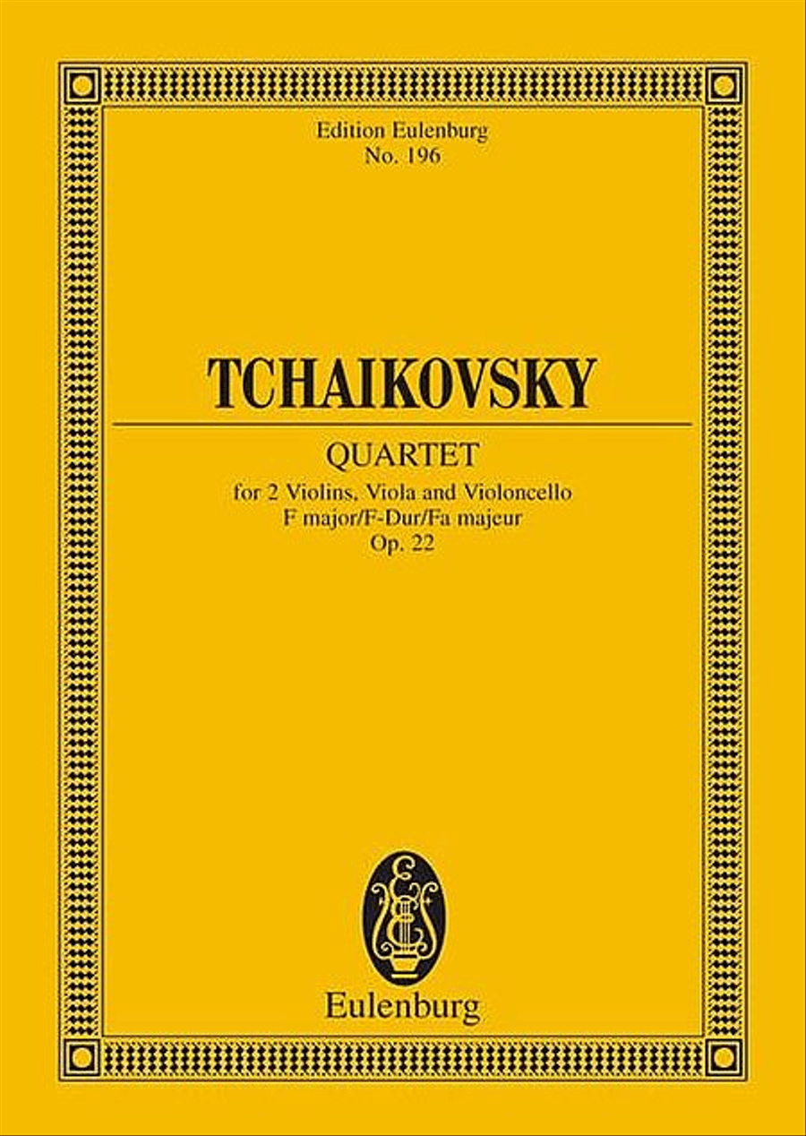 String Quartet in F Major, Op. 22 String Quartet scores gallery preview page 1