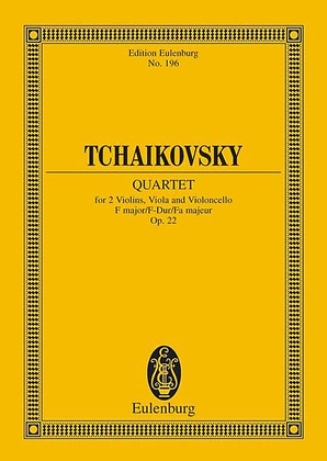 Book cover for String Quartet in F Major, Op. 22