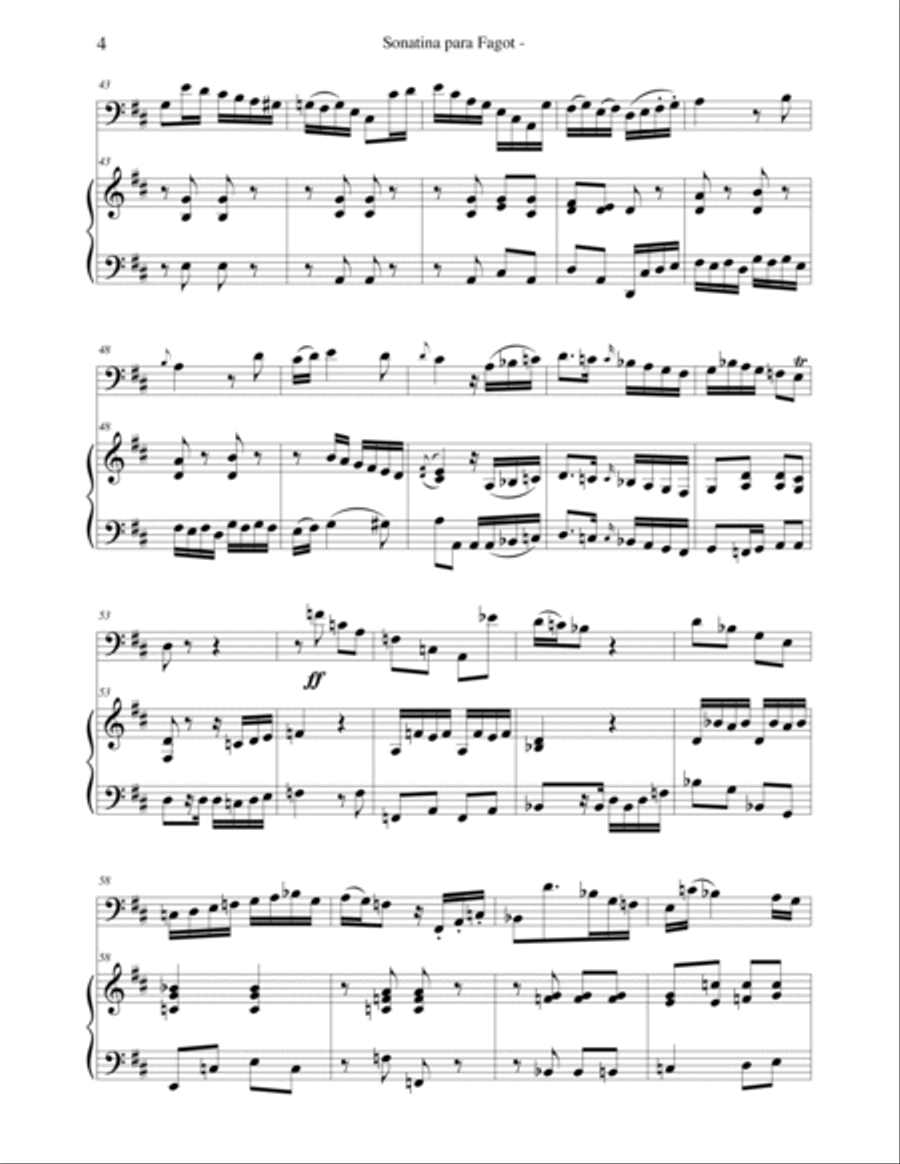 Sonata para fagot de Manuel Sanchez Garcia Small Ensemble scores gallery preview page 6