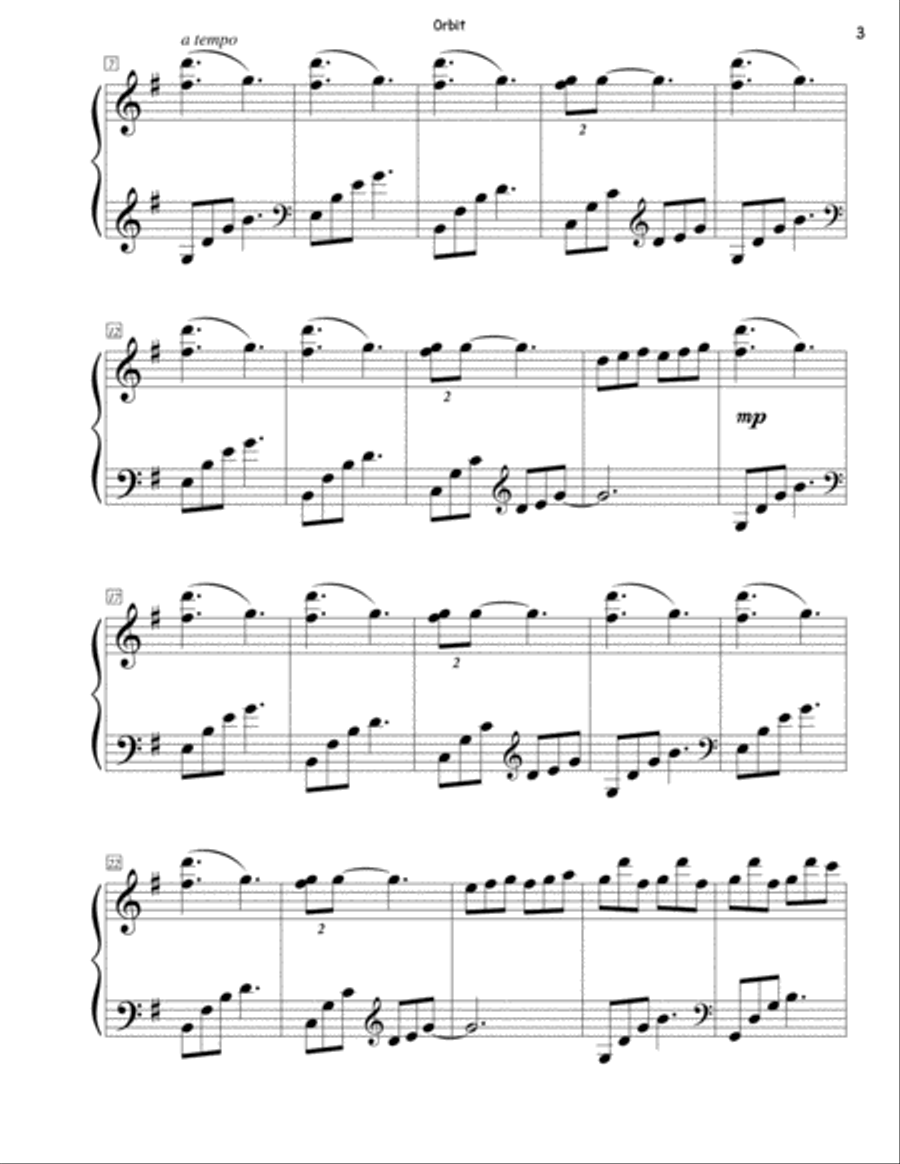 Orbit Orbit Easy Piano scores gallery preview page 3