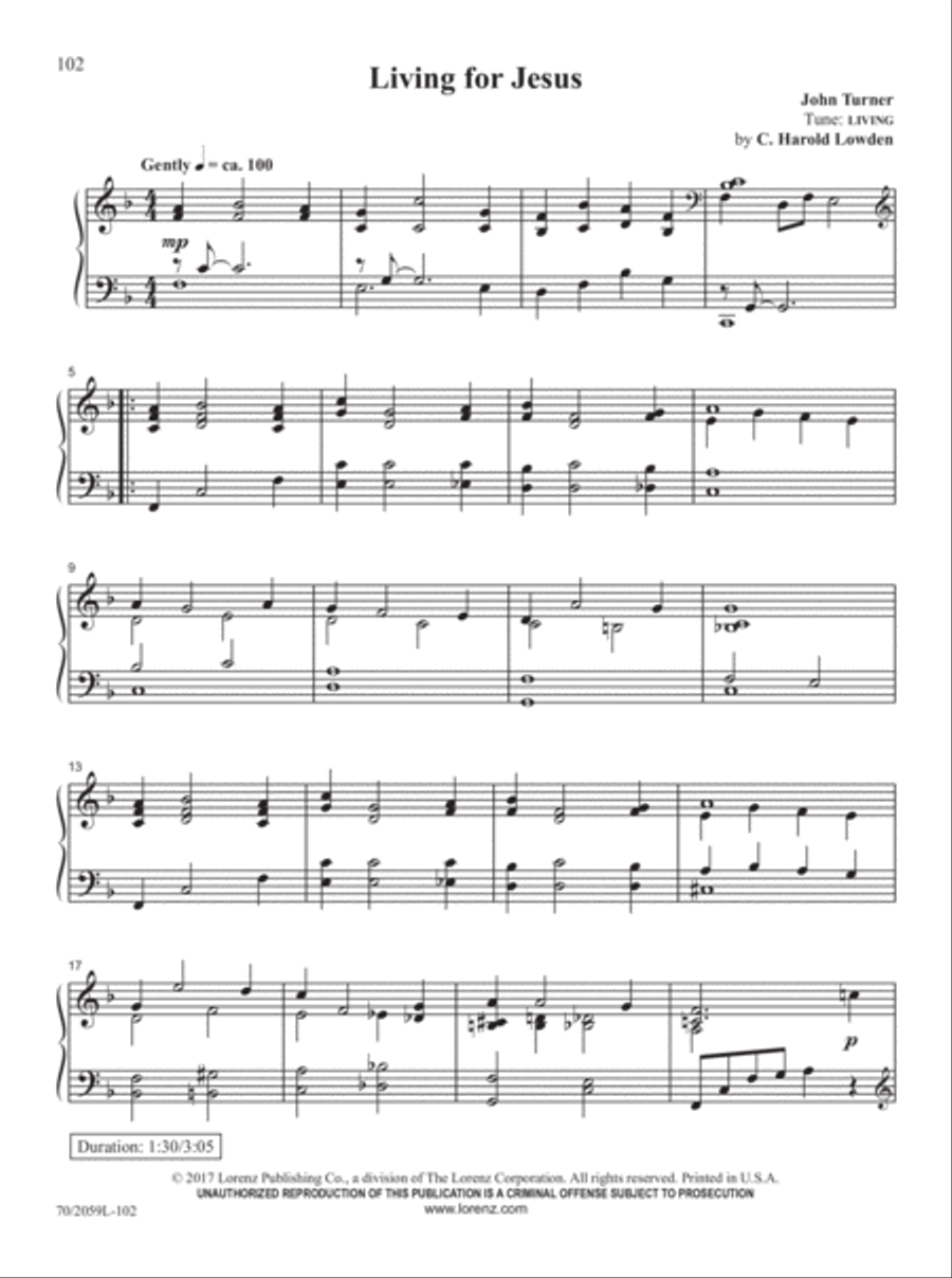 The Church Pianist's Library, Vol. 21 Piano Solo scores gallery preview page 59
