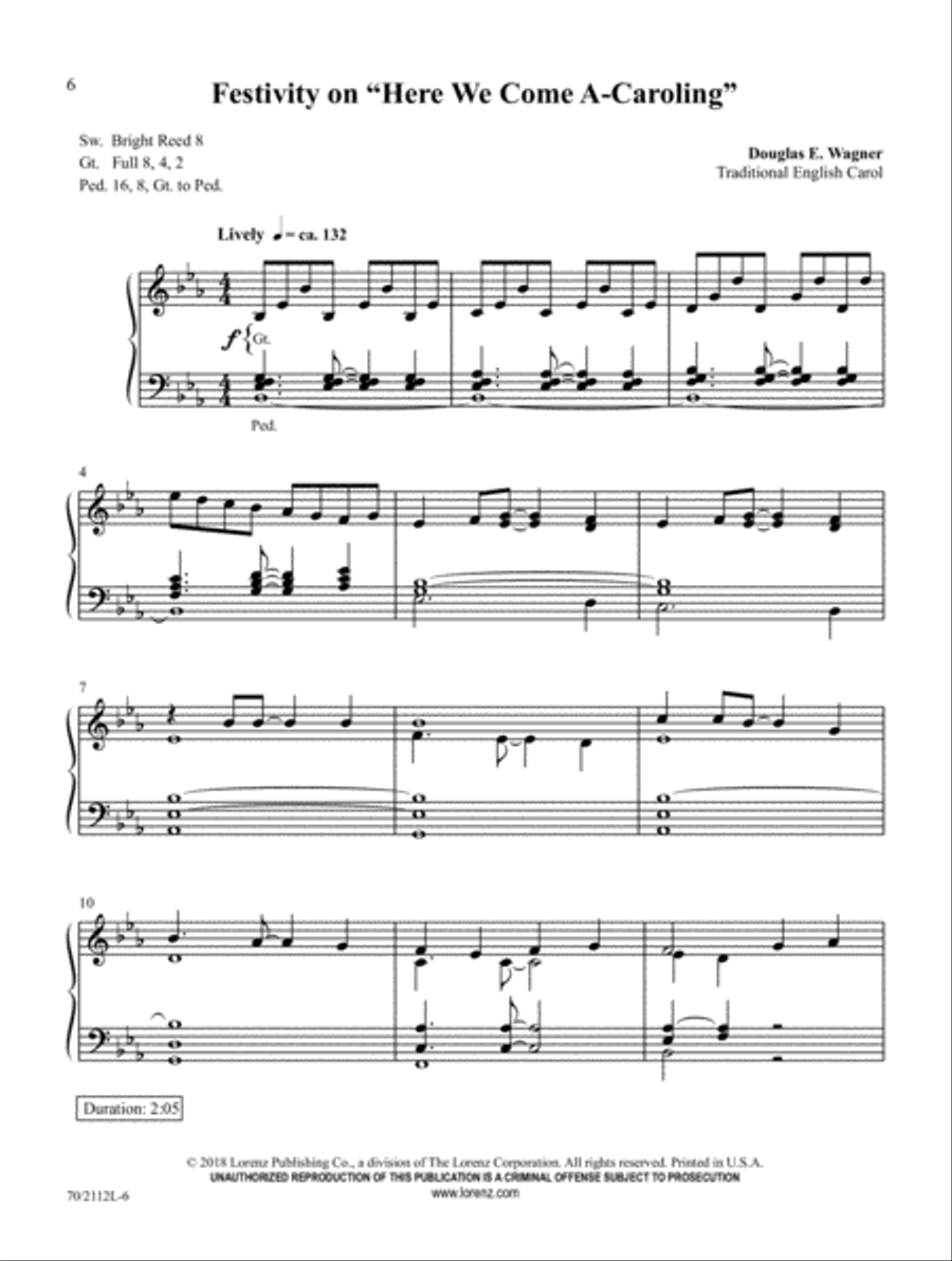 Three Festive Christmas Postludes Organ Solo scores gallery preview page 3