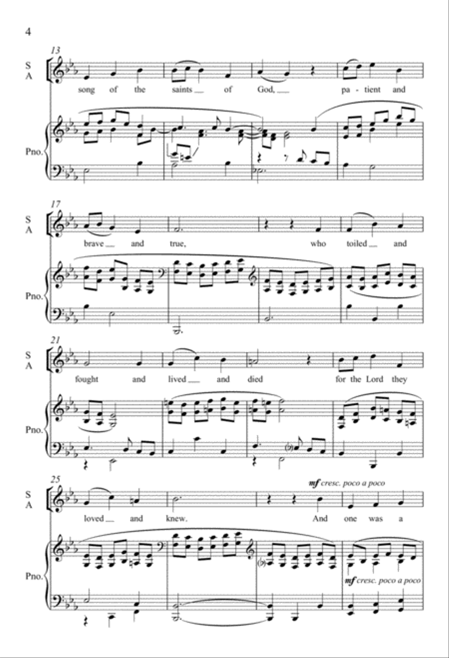 I Sing a Song of the Saints of God (Downloadable)