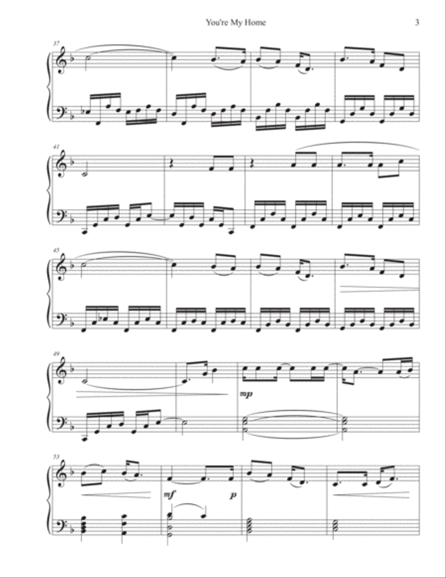 You're My Home You're My Home Piano Solo scores gallery preview page 3