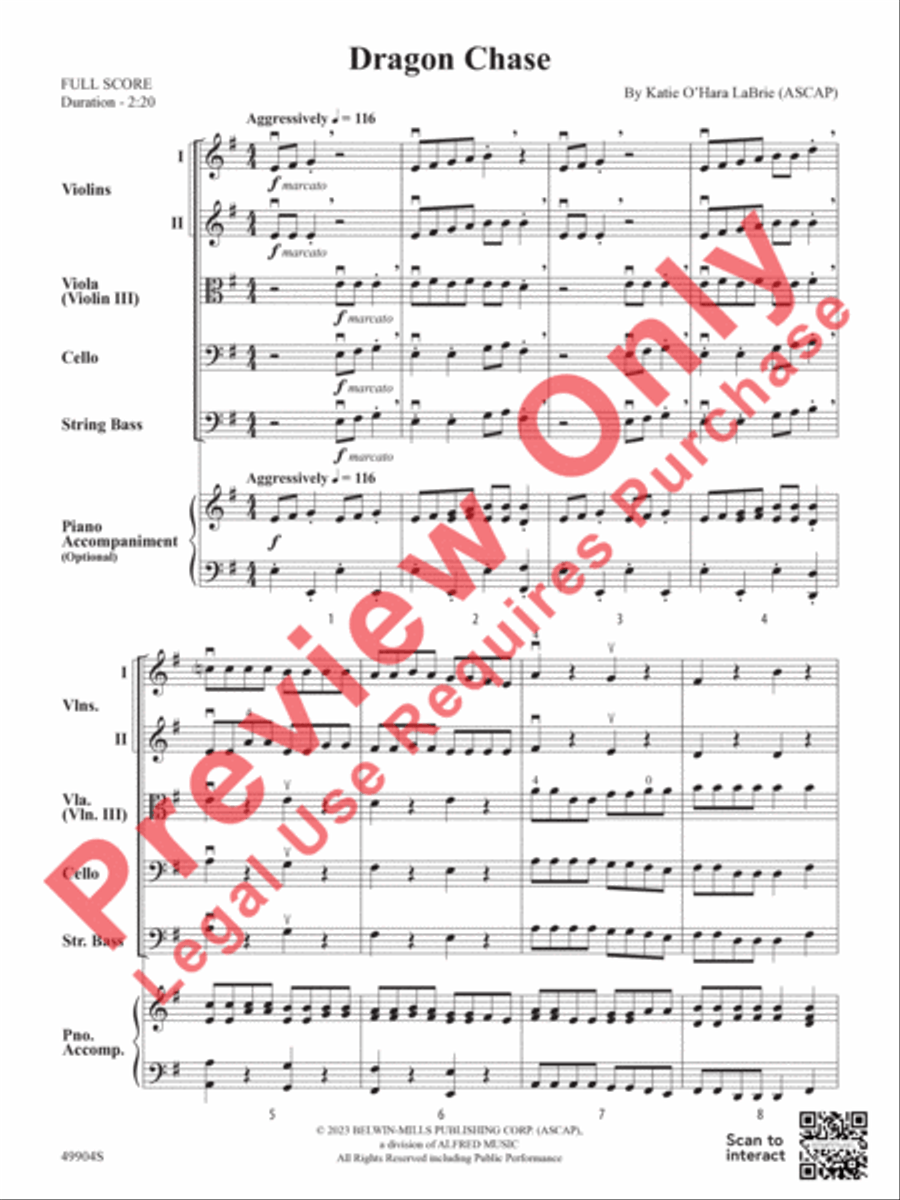 Dragon Chase Dragon Chase String Orchestra scores gallery preview page 4
