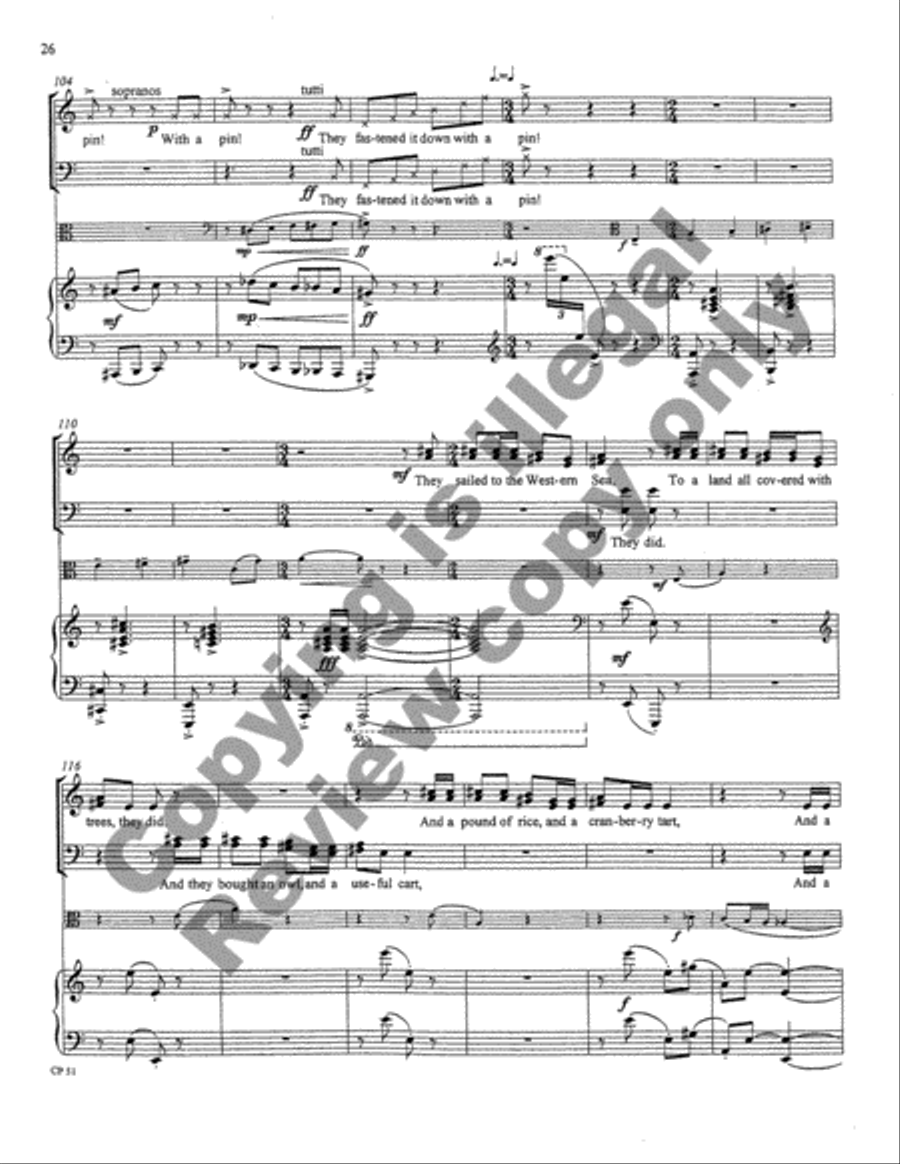 A Song, A Prayer, A Voyage 4-Part scores gallery preview page 26
