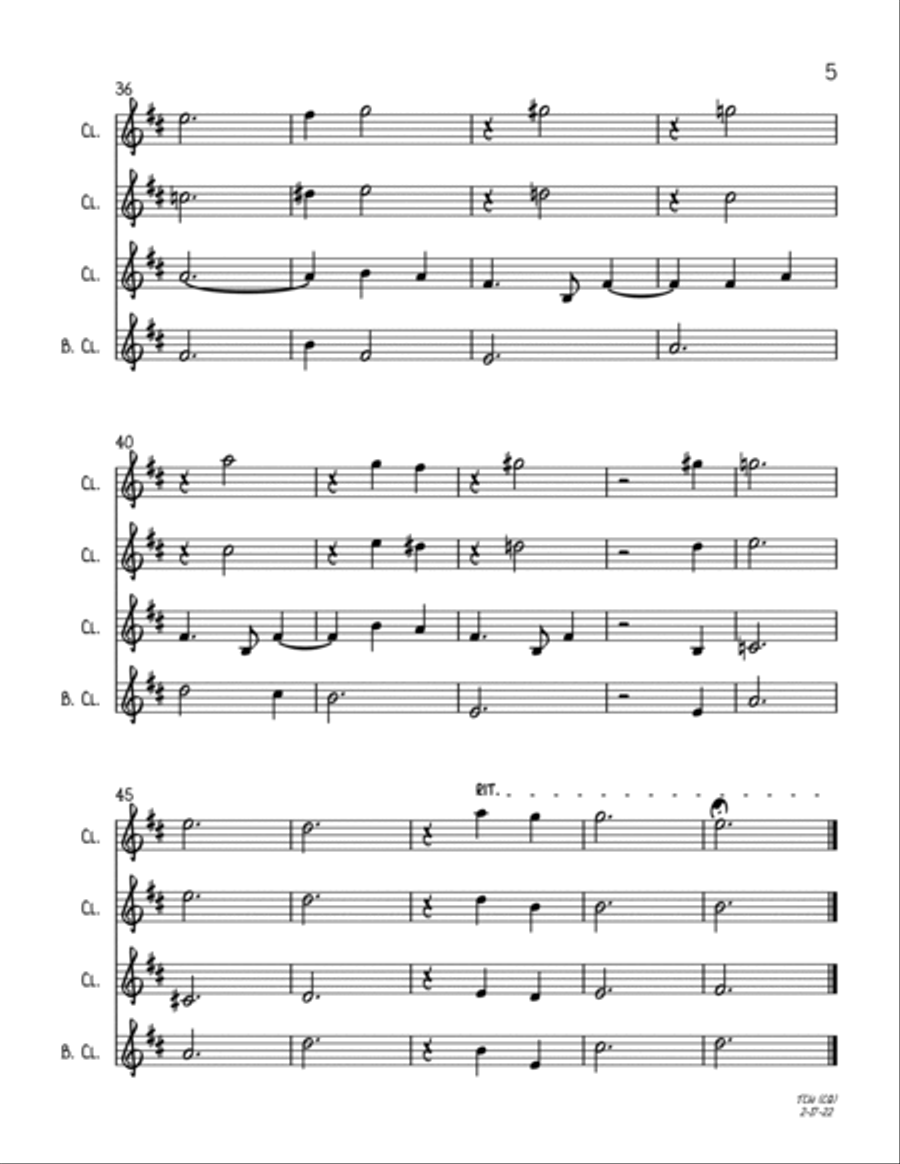 The Christmas Waltz Woodwind Quartet scores gallery preview page 5