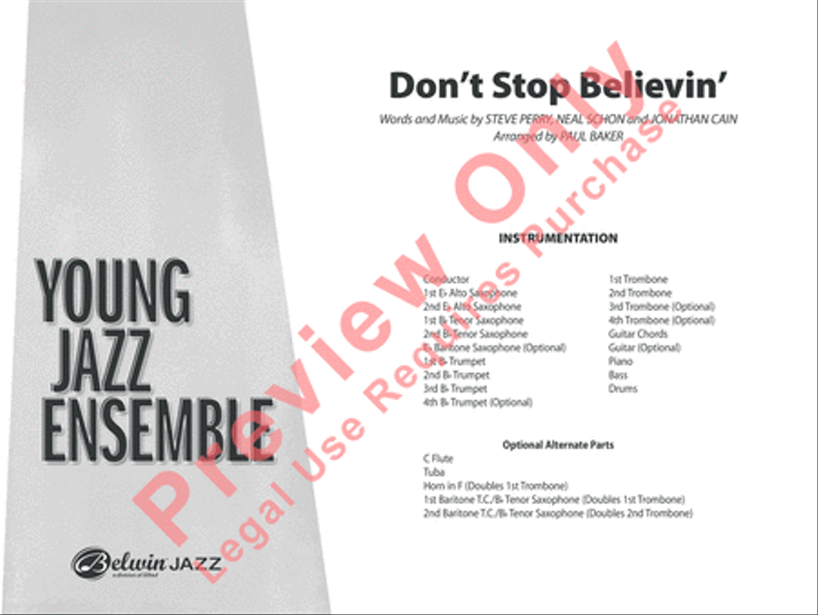 Don't Stop Believin' Jazz Ensemble scores gallery preview page 2