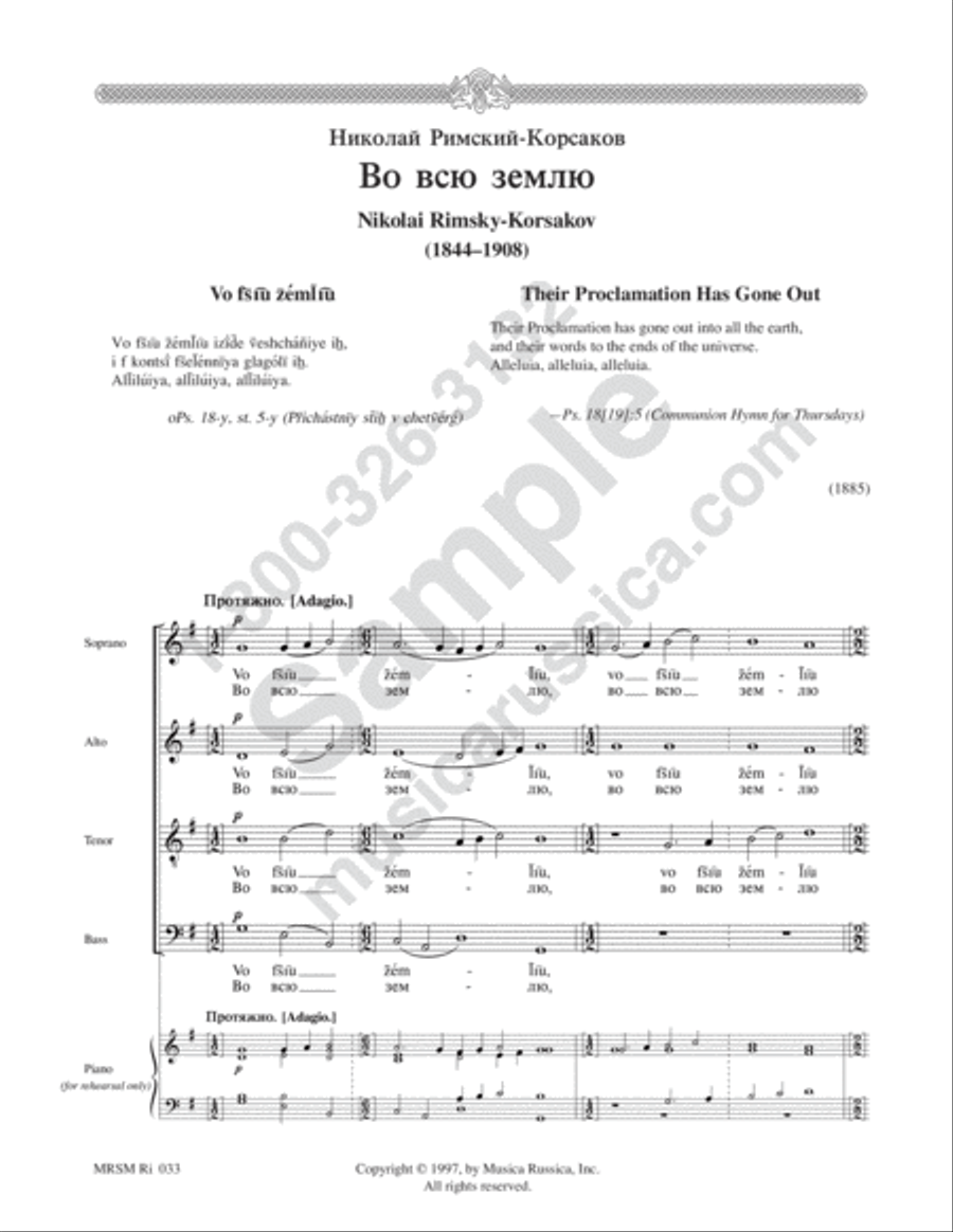 Their Proclamation Has Gone Forth 4-Part scores gallery preview page 2