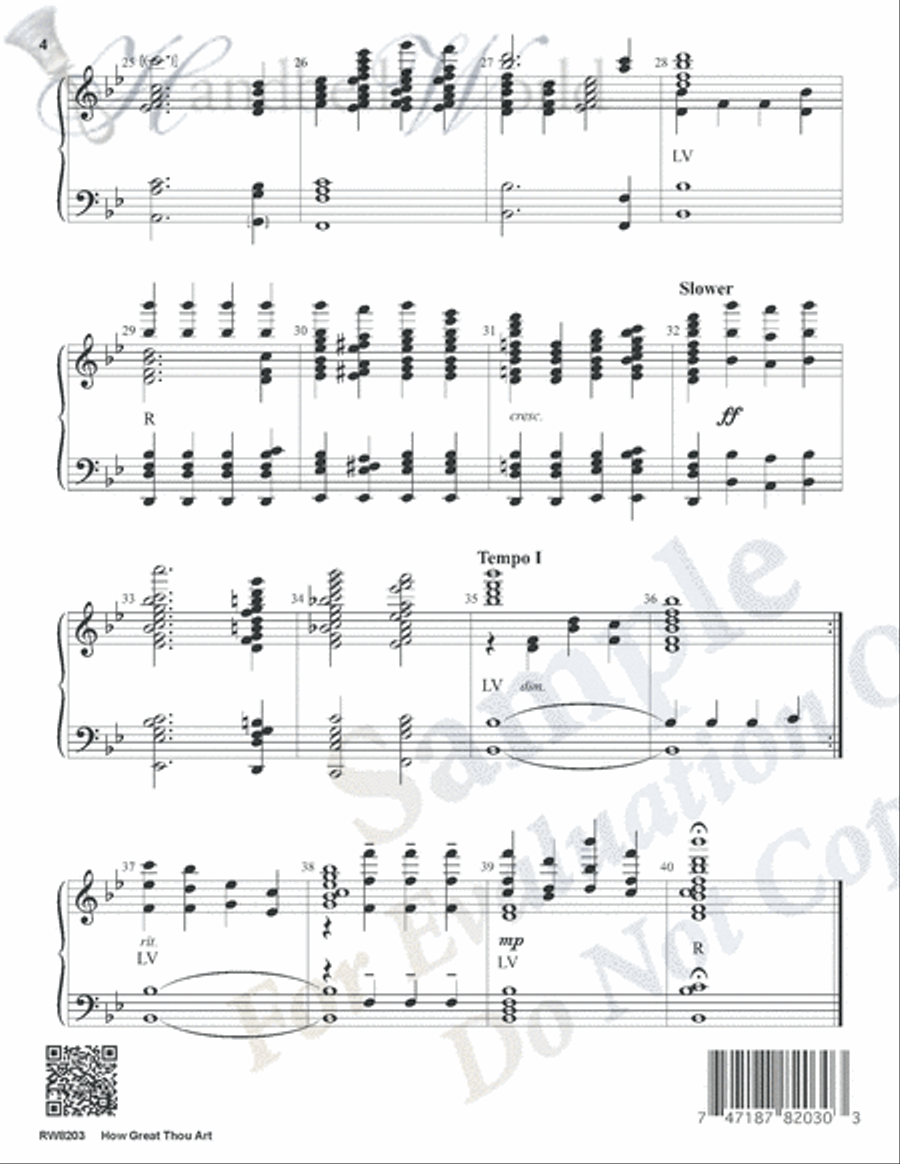 How Great Thou Art How Great Thou Art 5-Octaves scores gallery preview page 3