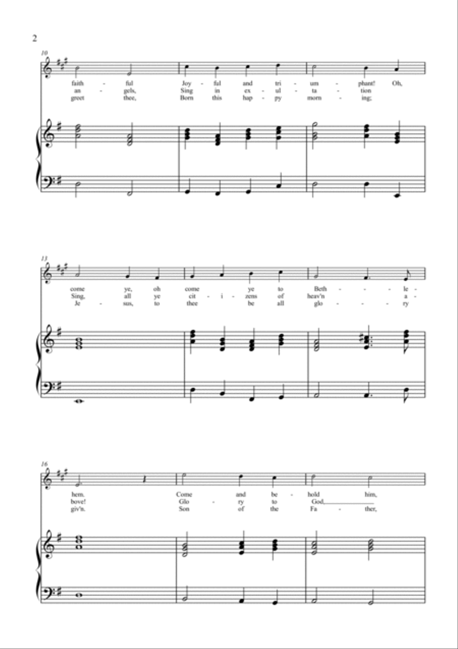 Oh, Come, All Ye Faithful (Adeste Fideles) Bass Clarinet scores gallery preview page 2