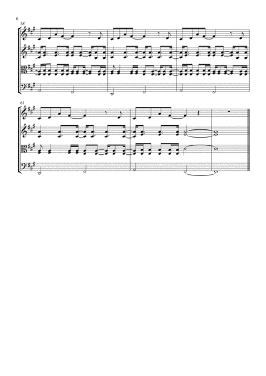 Wonderwall String Quartet scores gallery preview page 6