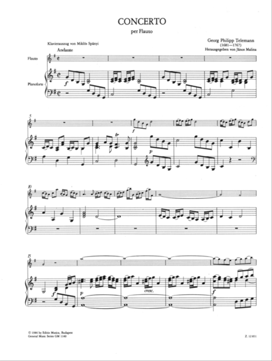 Concerto for flute Concerto for flute Flute Solo scores gallery preview page 2