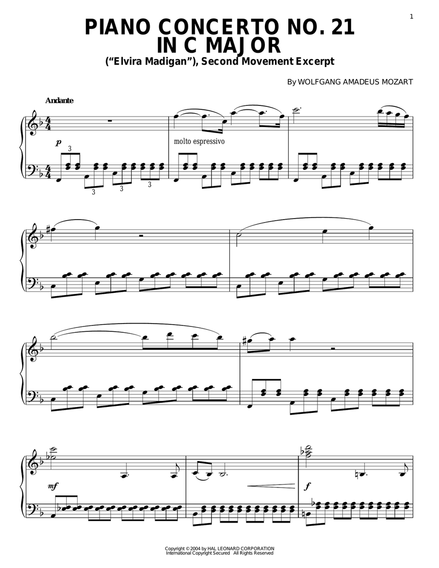Piano Concerto No. 21 in C Major (