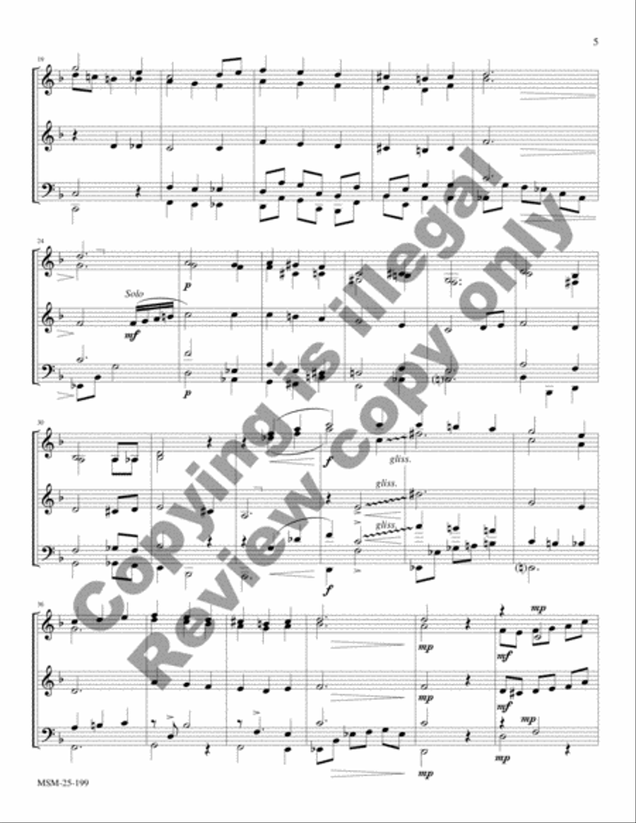 Christmas Jazz for Brass Quintet, Set 2 Brass Quintet scores gallery preview page 4