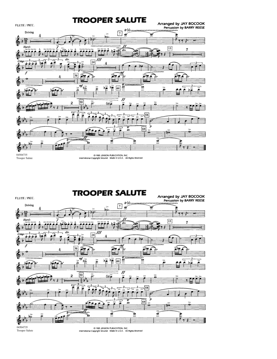 Trooper Salute - Flute/Piccolo