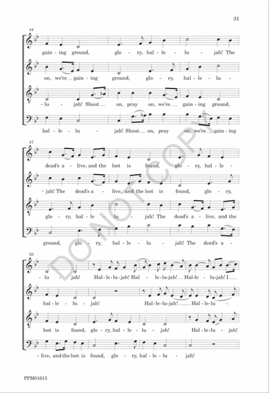 Nine American Folk Hymns 4-Part scores gallery preview page 34