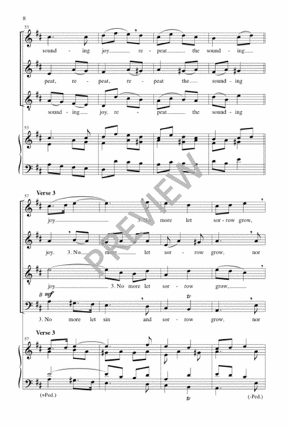 Joy to the World by George Frideric Handel Choir - Sheet Music
