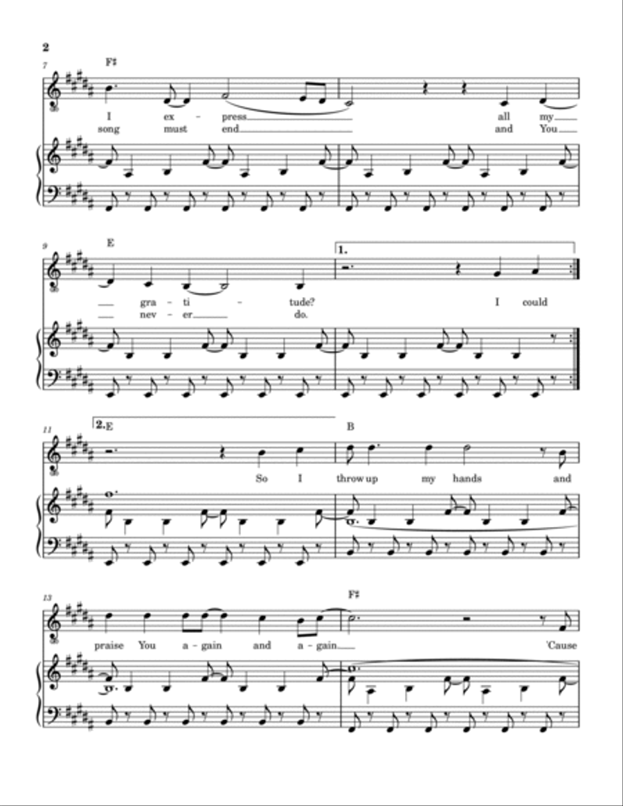 Gratitude Piano, Vocal, Guitar scores gallery preview page 3