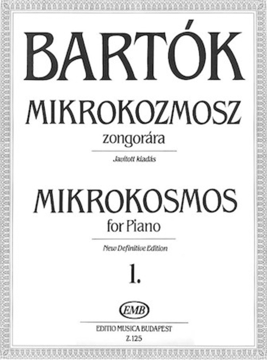 Mikrokosmos For Piano Volume 1