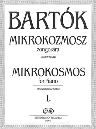 Book cover for Mikrokosmos For Piano Volume 1