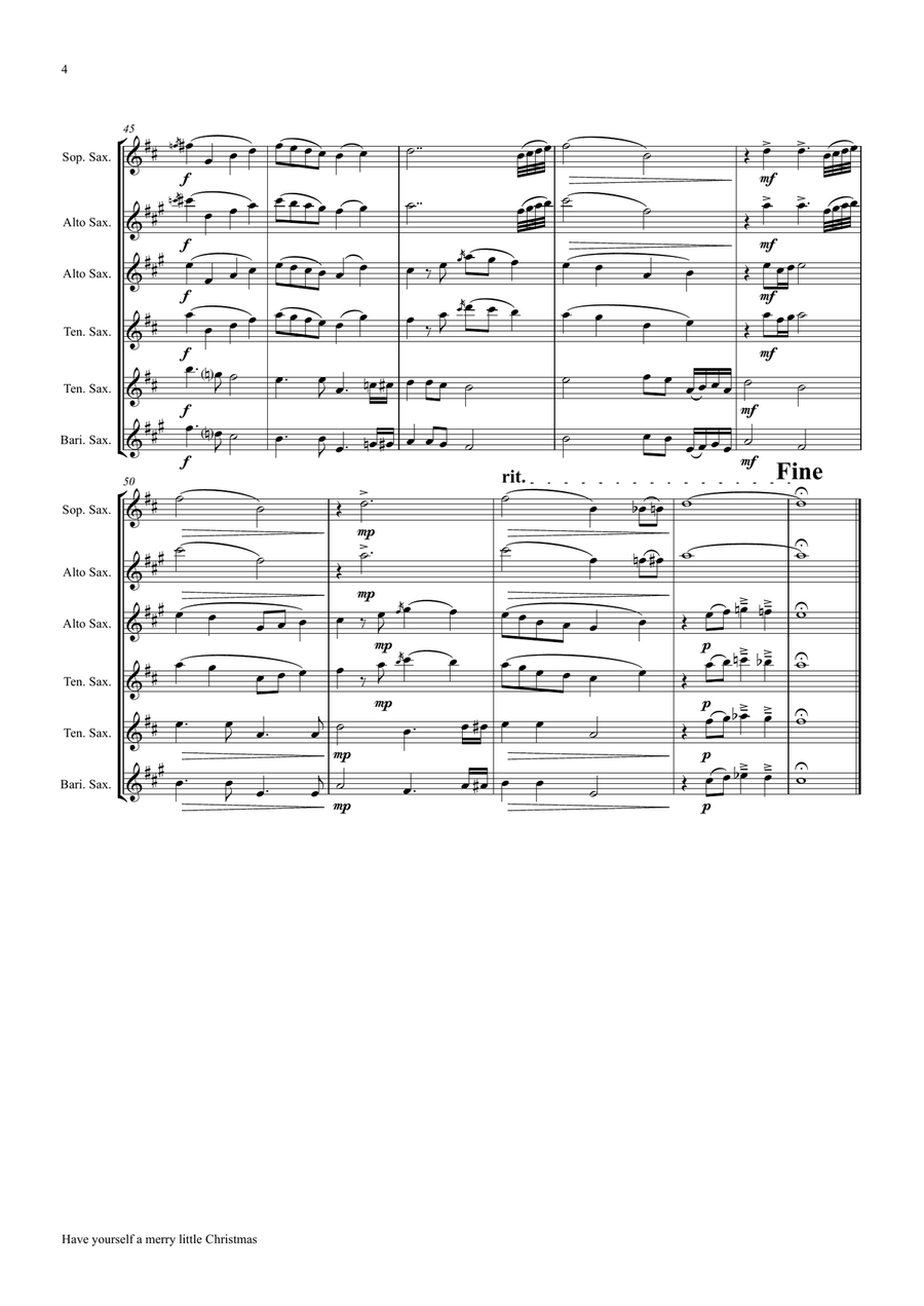 Have Yourself A Merry Little Christmas from MEET ME IN ST. LOUIS Woodwind Trio scores gallery preview page 4