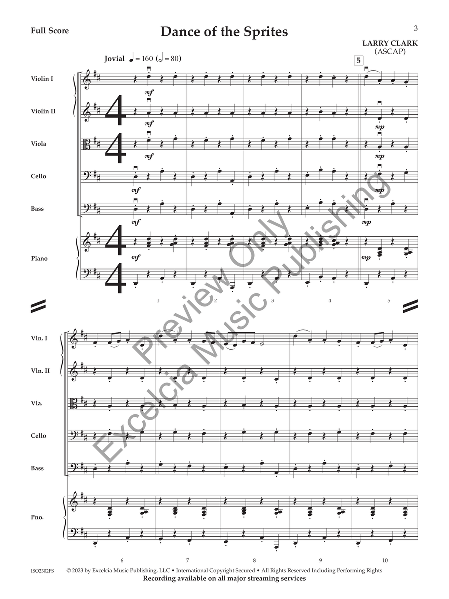 Dance of the Sprites (Score) String Orchestra scores gallery preview page 4
