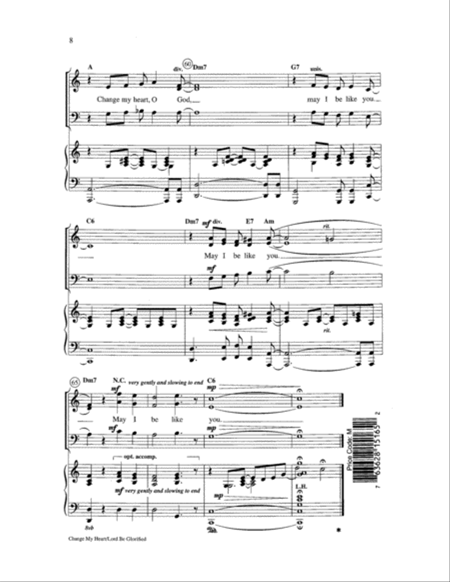 Change My Heart/Lord, Be Glorified 3-Part scores gallery preview page 8
