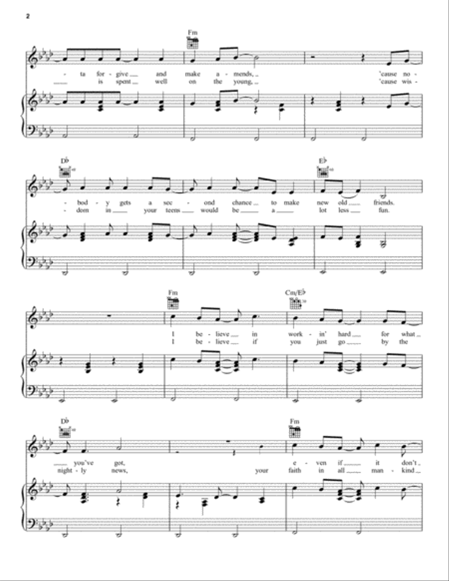 Most People Are Good Piano, Vocal, Guitar scores gallery preview page 2