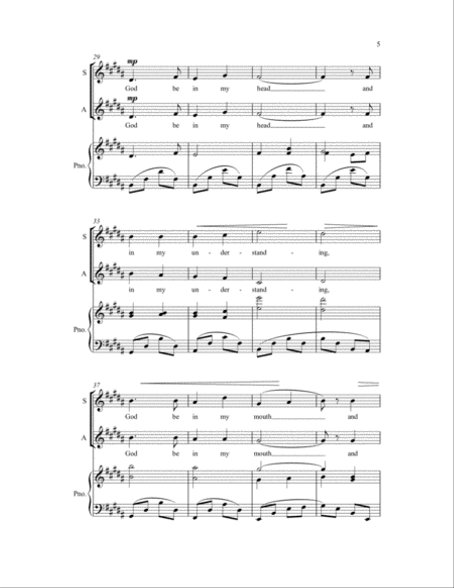 God Be In My Head SA scores gallery preview page 4