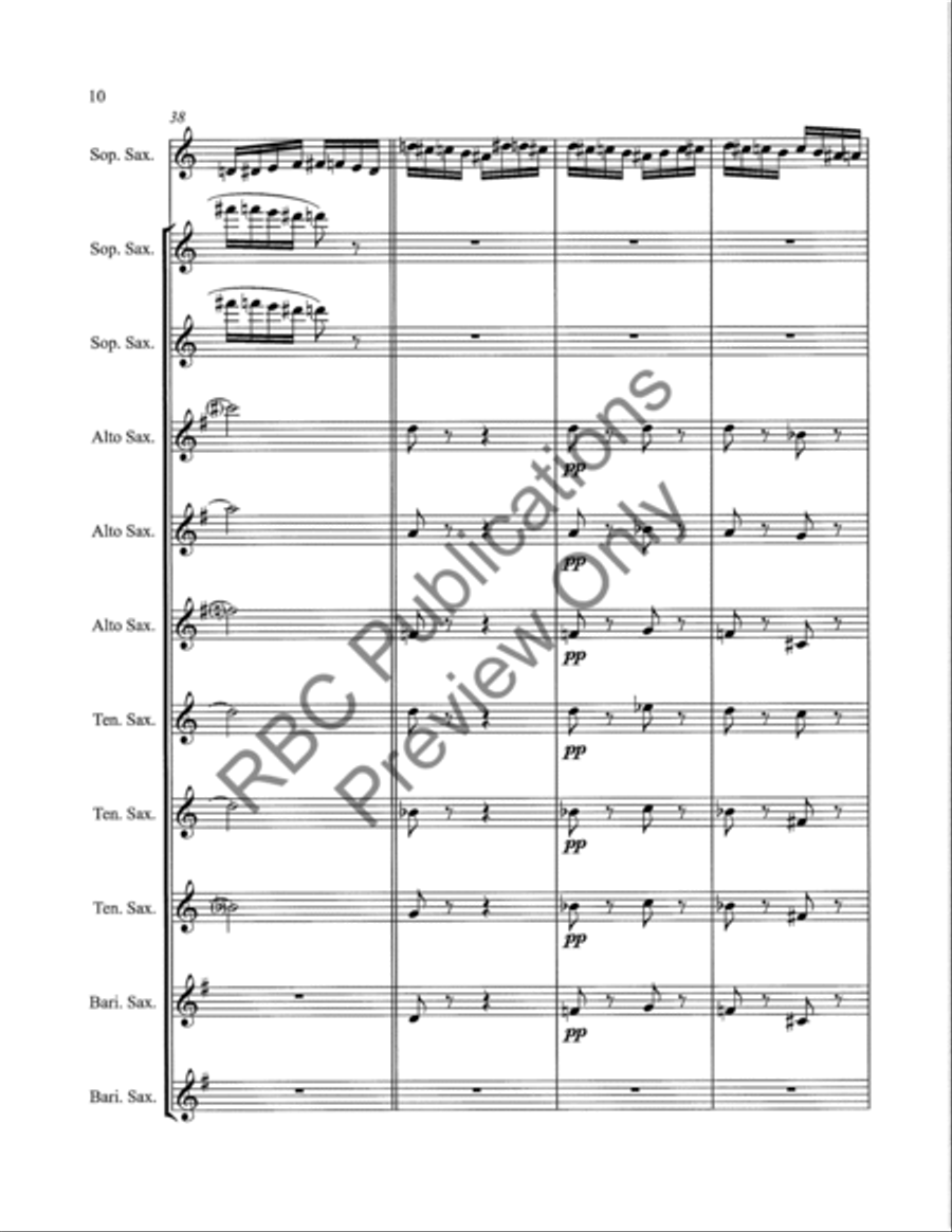 Flight Of The Bumble Bee Saxophone Choir Alto Saxophone scores gallery preview page 13