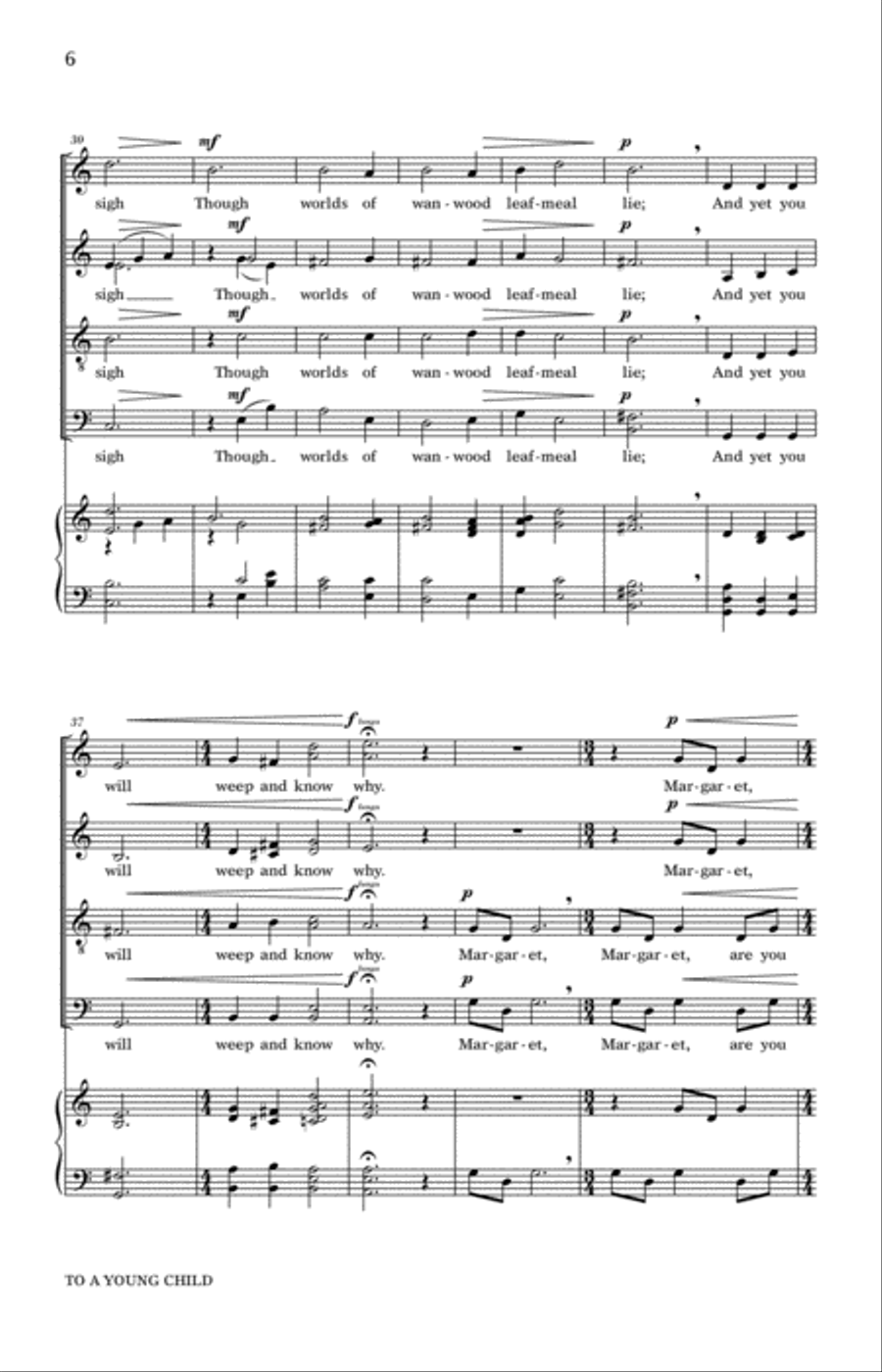To A Young Child 4-Part scores gallery preview page 4