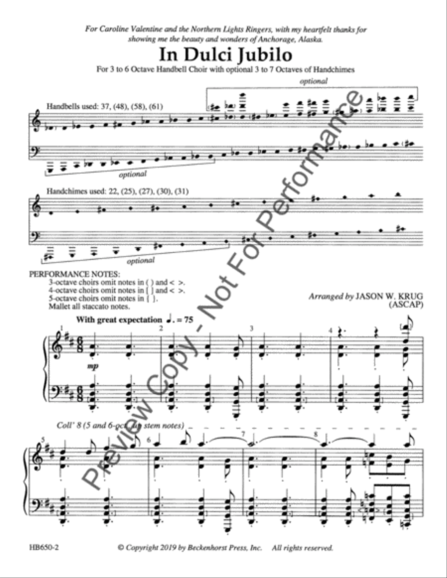 In Dulci Jubilo - Krug 5-Octaves scores gallery preview page 3