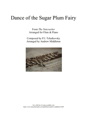 Dance of the Sugar Plum Fairy arranged for Flute and Piano