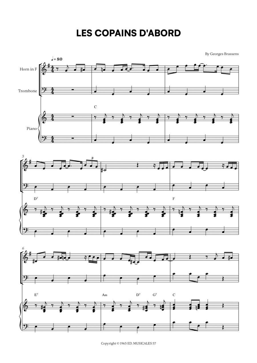 Les Copains D'abord Brass Duet scores gallery preview page 1