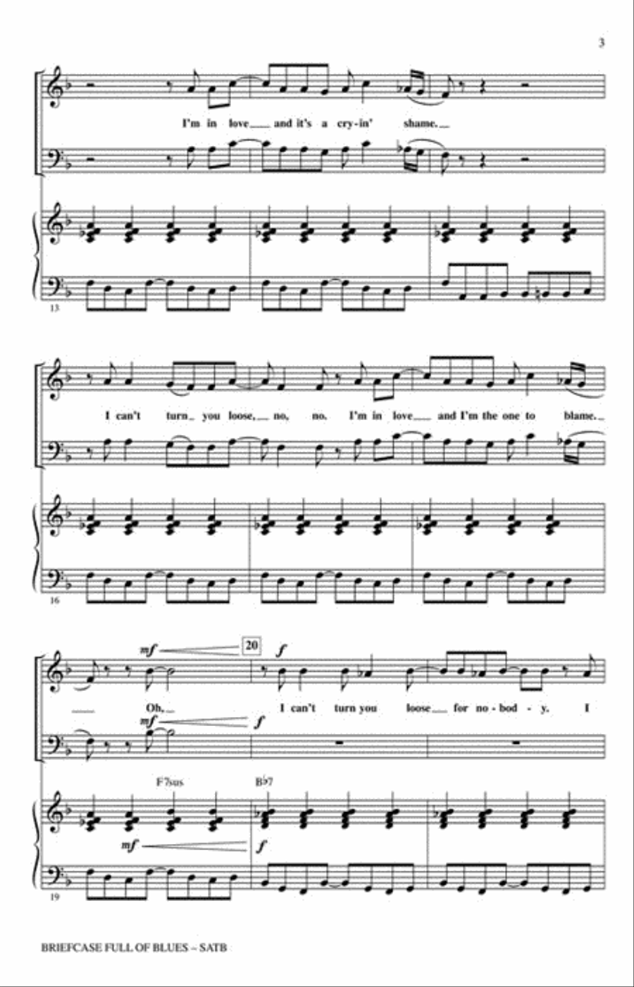 Briefcase Full of Blues 4-Part scores gallery preview page 3