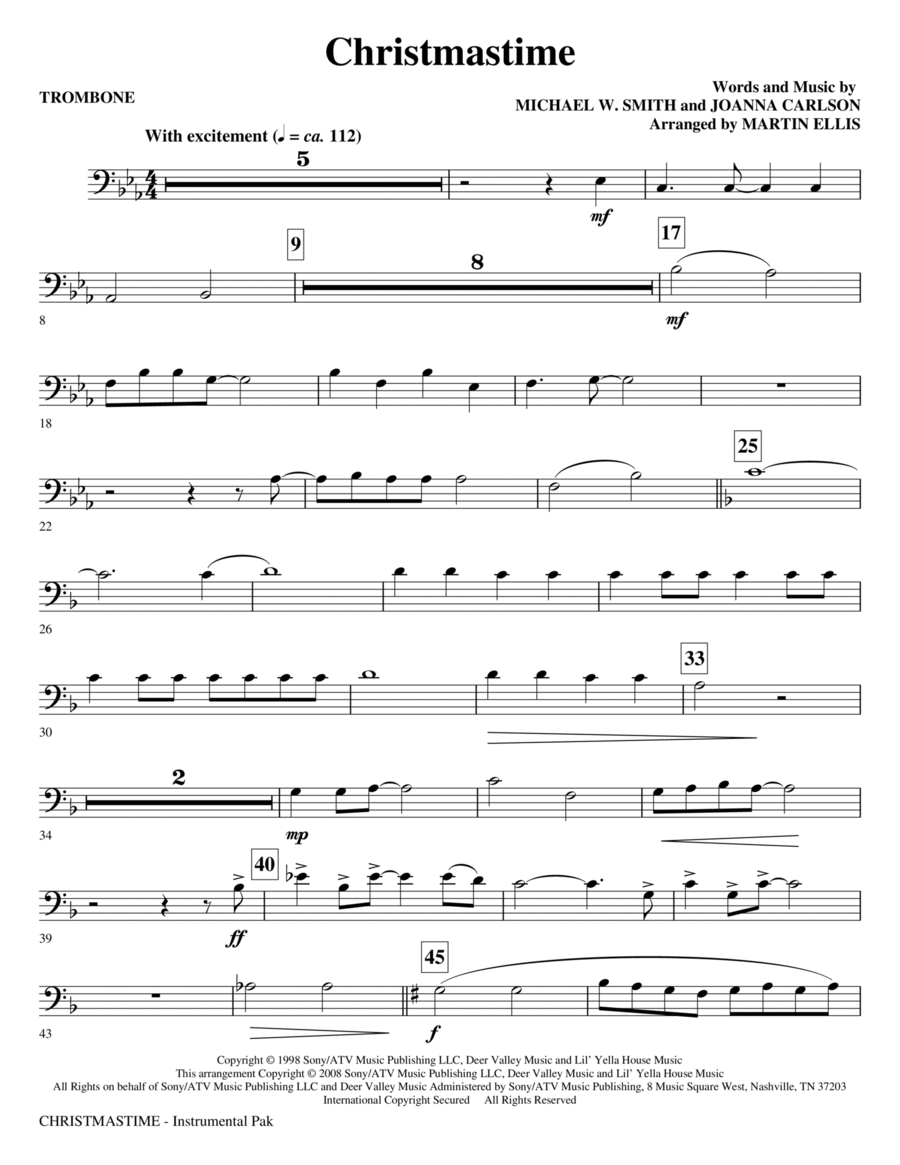 Christmastime - Trombone Choir scores gallery preview page 1