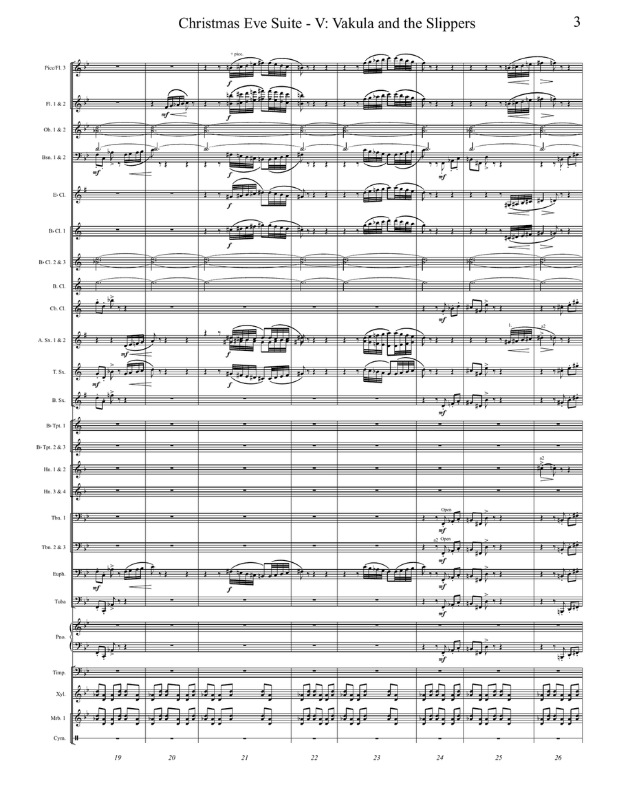 Christmas Eve Suite - V. Vakula and the Slippers Concert Band scores gallery preview page 5