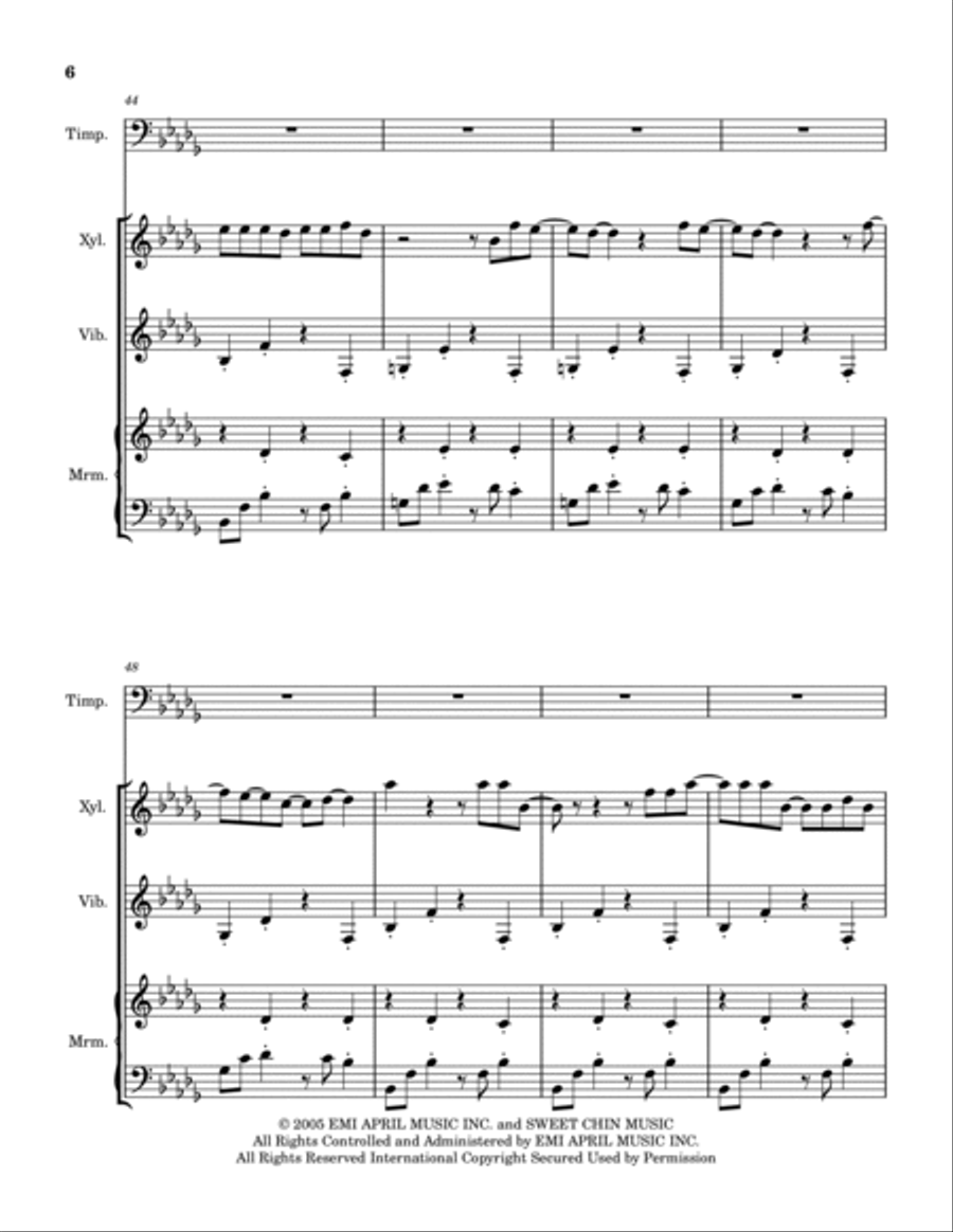 I Write Sins Not Tragedies Percussion Ensemble scores gallery preview page 6