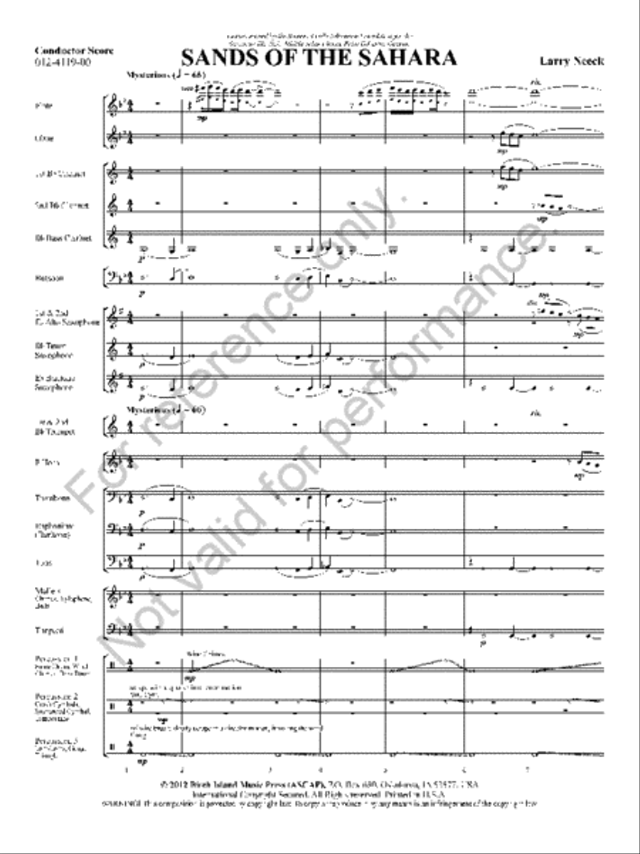 Sands of the Sahara Concert Band scores gallery preview page 2