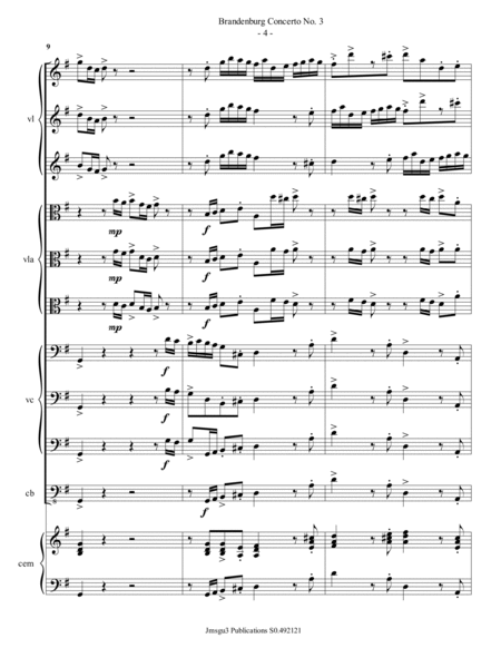 Bach: Brandenburg Concerto No. 3 for Strings image number null