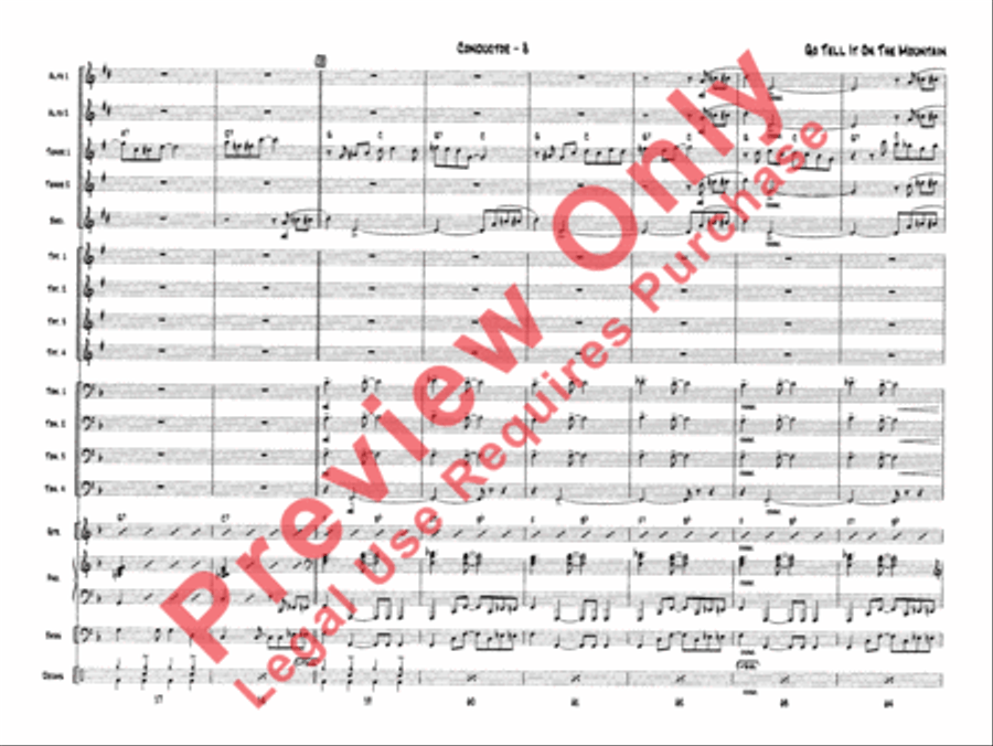 Go Tell It on the Mountain Jazz Ensemble scores gallery preview page 11