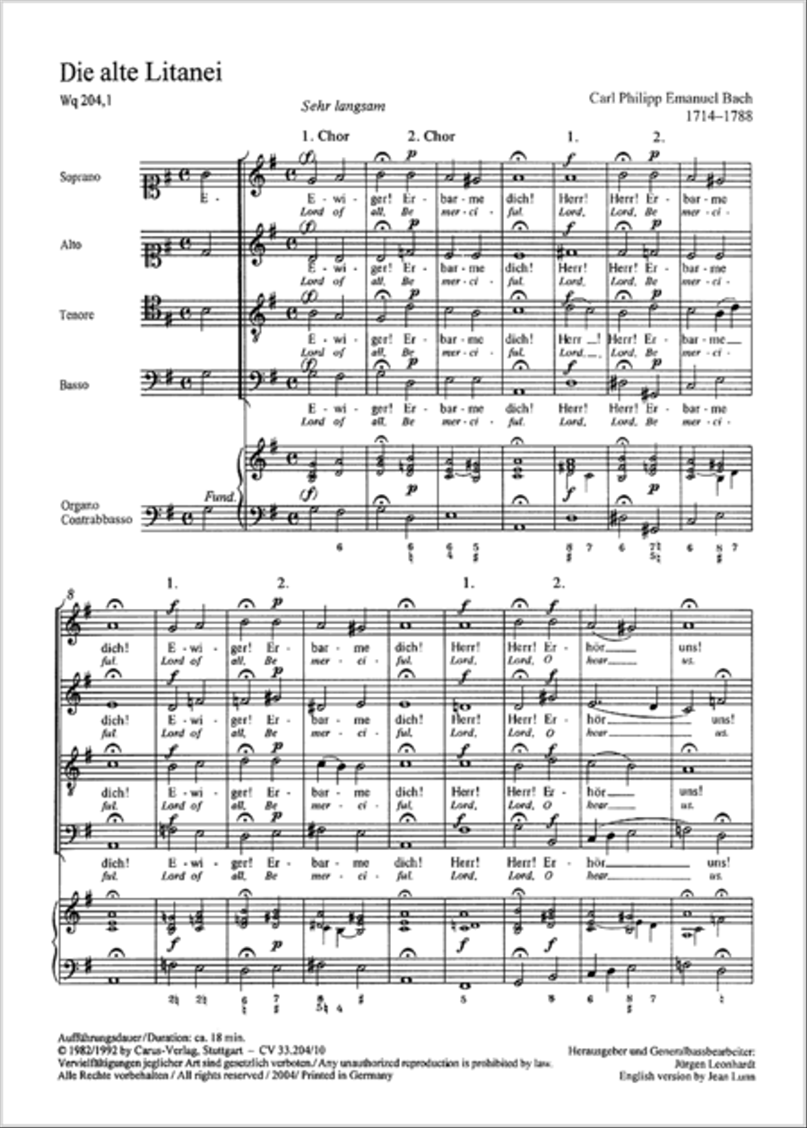 Lord of all, be merciful (Die alte Litanei 1) 4-Part scores gallery preview page 42