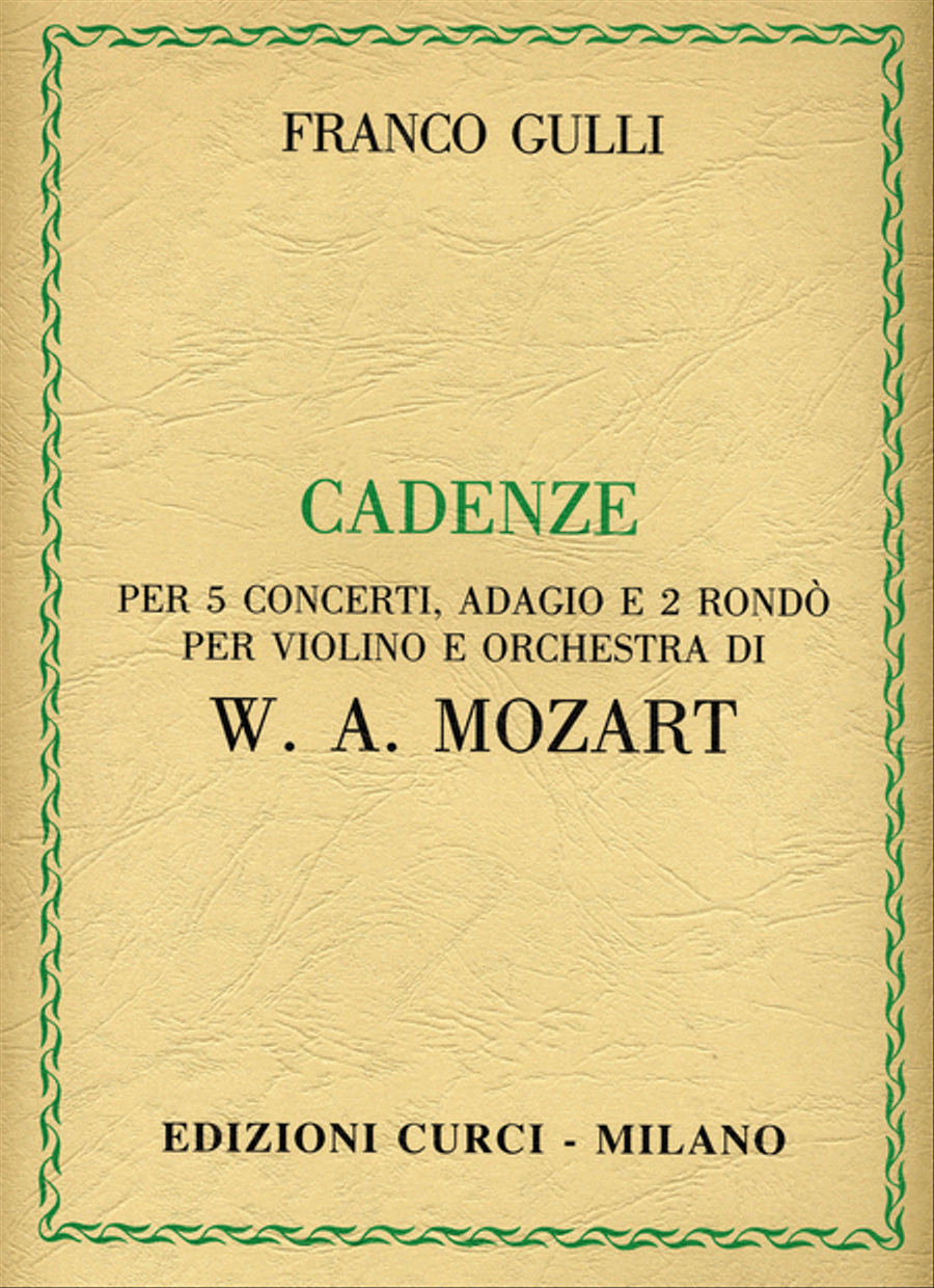 Sheet music: Cadenze