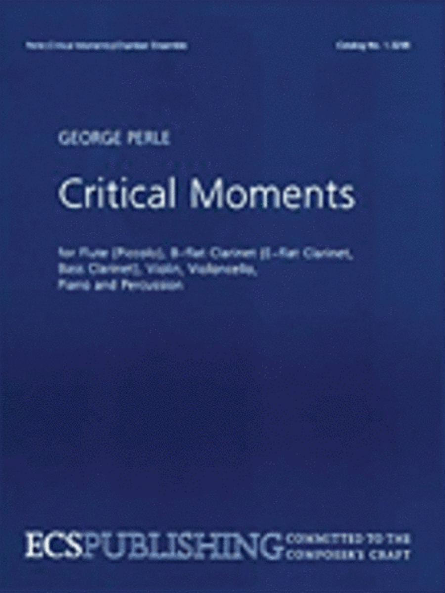 Critical Moments (score) Critical Moments (score) Clarinet scores gallery preview page 1