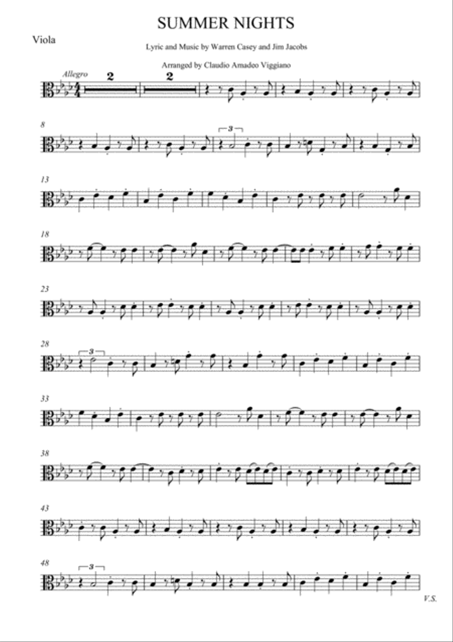 Summer Nights String Quartet scores gallery preview page 6