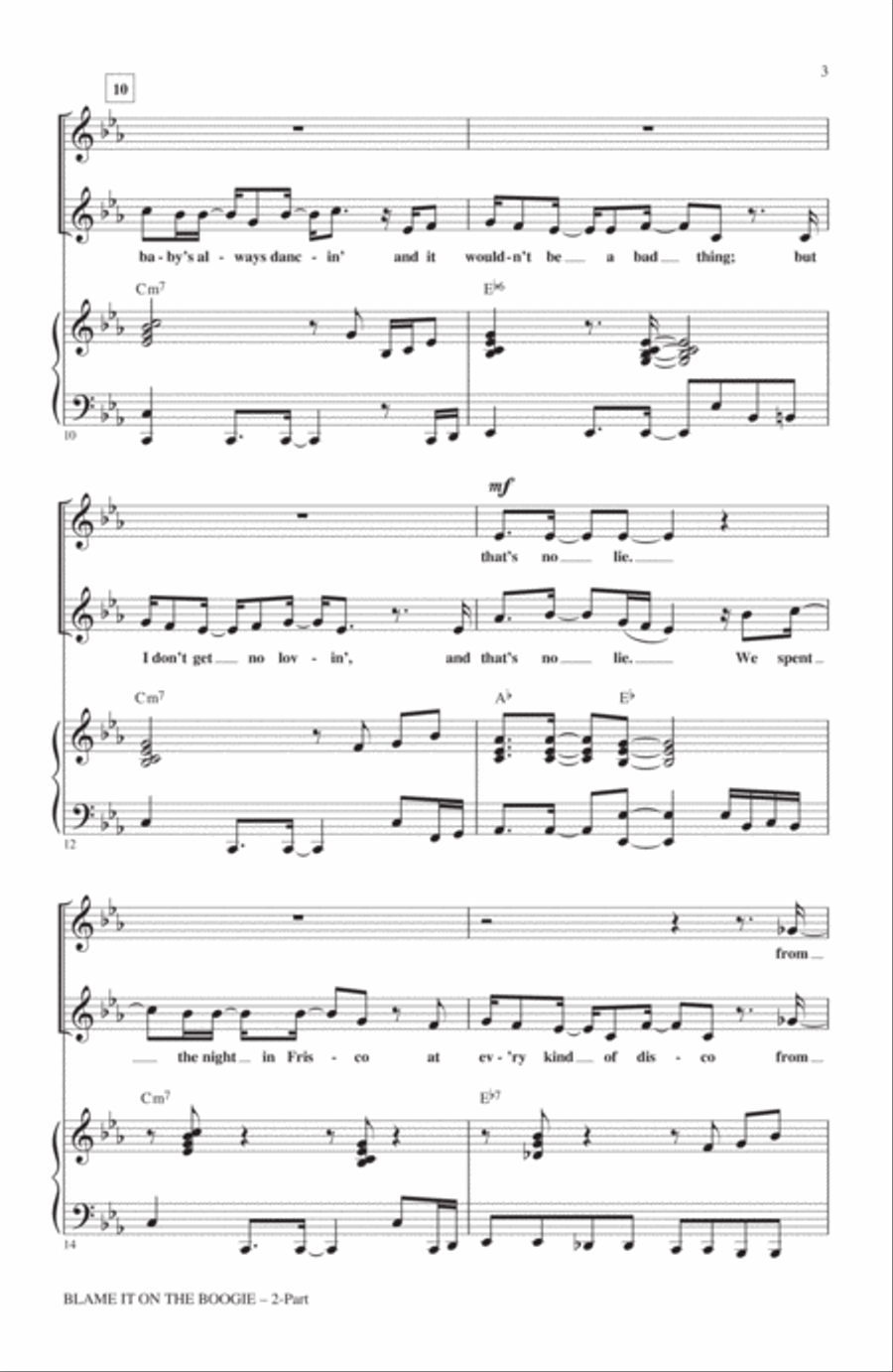 Blame It On The Boogie 2-Part scores gallery preview page 2